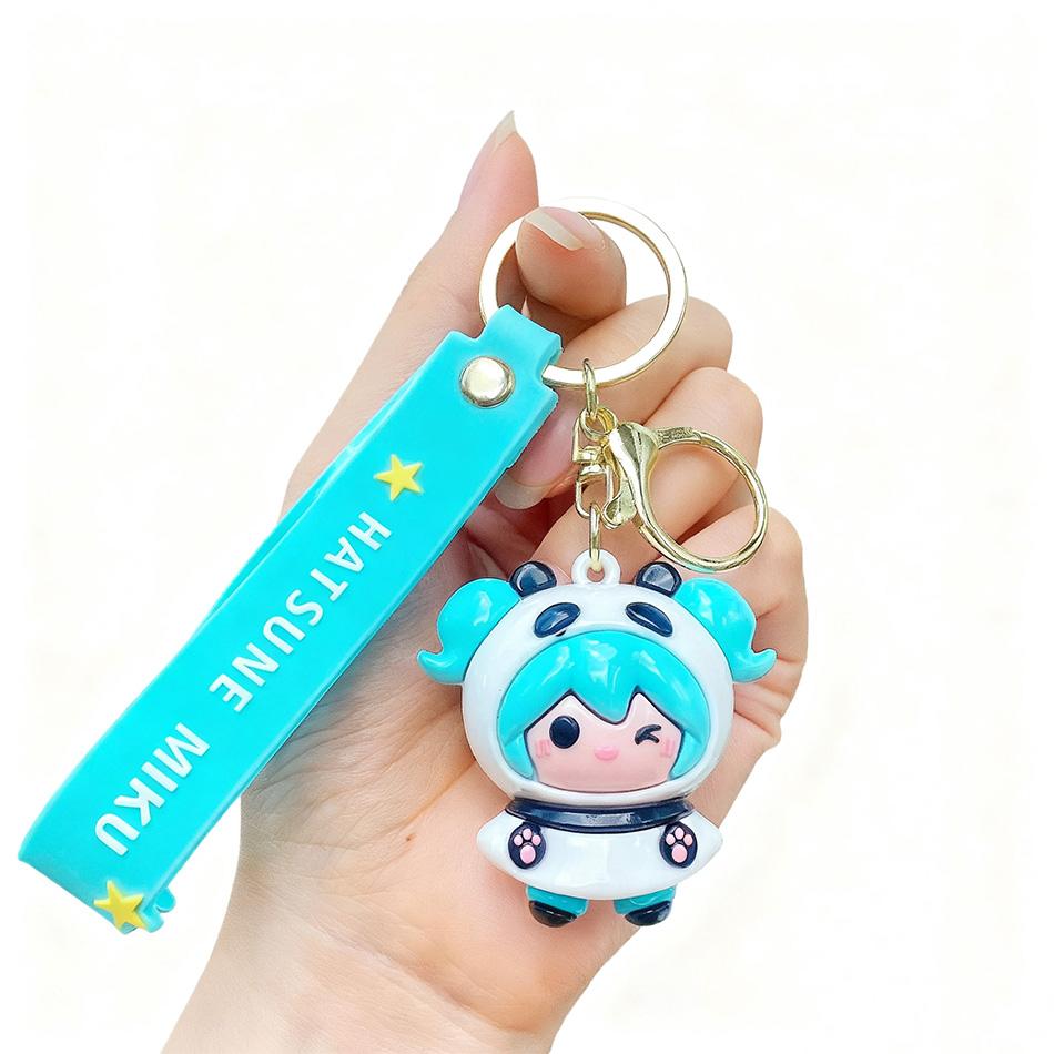 Neuer Hatsune Miku Schlüsselanhänger Niedliches Miku Mädchen Regentag Serie Taschenanhänger Exquisites Rucksack-Anhänger Kinder-Weihnachtsgeschenk
