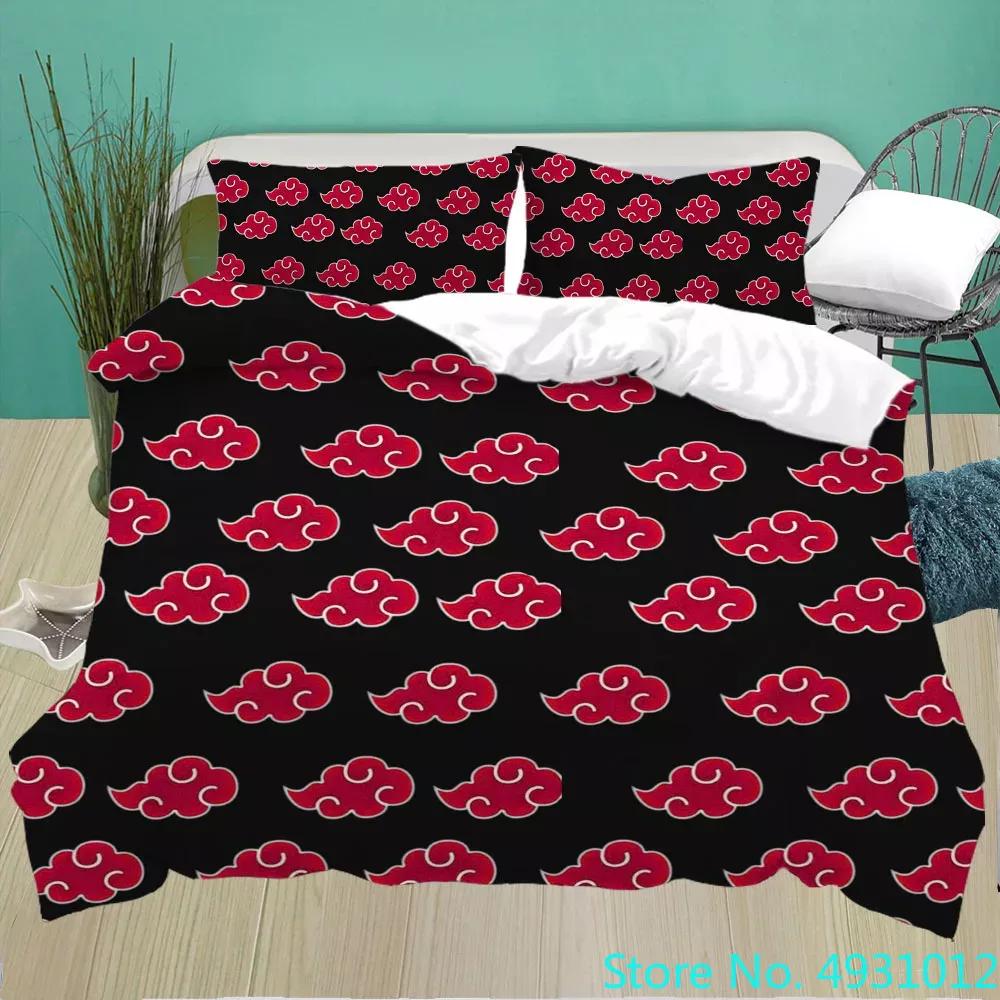 Uzumaki N-Naruto Bedding Set Cartoon Anime Quilt Cover Children Bedroom Bedclothes Boy Duvet Cover Polyester Bedspread Gift