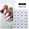 Minimalist Waterproof French Gradient Nail Art Stickers - Self-Adhesive & DIY