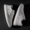 HAUT TON Men's White Leather Casual Sneakers