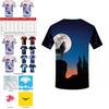 Men's Wolf Mountain 3d Print Summer Casual T-shirt With Stunning Graphic Design