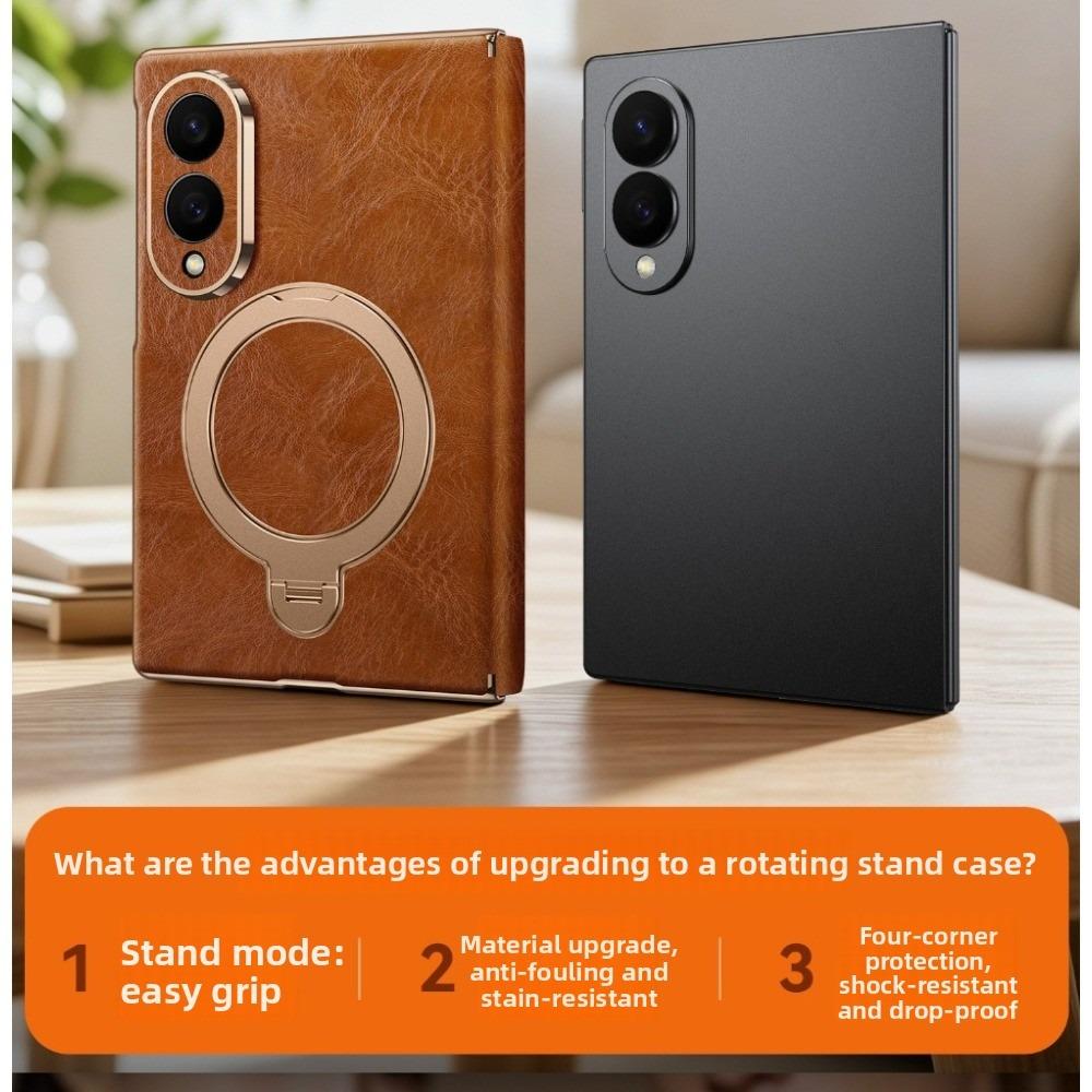 Pro Samsung Galaxy Z Fold8 Fold 8 Široký Ultra Originální Kožený Flip Pouzdro Retro Voskovaná Kůže Luxusní Hovězí Kůže Stojan Kryt Telefonu pro Fold8