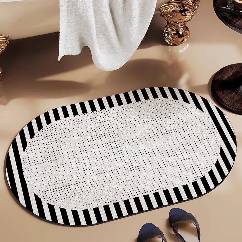 einfache Haushaltswasseraufnahme schnelltrocknende Badezimmer-Rutschmatte Badezimmertür Diatomeenerde Trittmatte Kissen 40x60cm15.7x23.6in