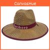 Letter Straw Sun Protection Hat With Breathable Fabric For Seniors Wear Outdoor