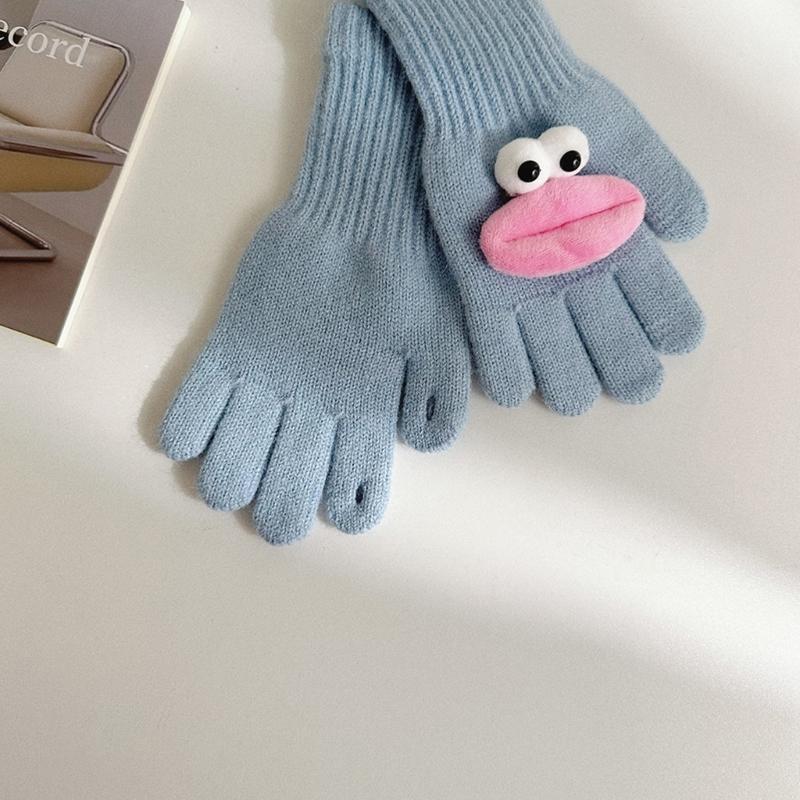 Weiche & Warme Fingerlose Handschuhe Verspielte & Bunte Fünffingerhandschuhe für Jungen & Mädchen Perfekt für Herbst & Winter Langlebig