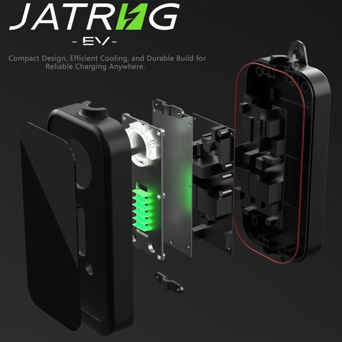 Jatrhg ev chargeur 7m 3.6kw-1.5kw 16a|13a|10a|8a type 2 câble de charge voiture electrique portable courant commutable chargeur ev