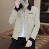 Frühling/Herbst 2024 Herren Farbblock Koreanischer Stil Lässige Reversjacke