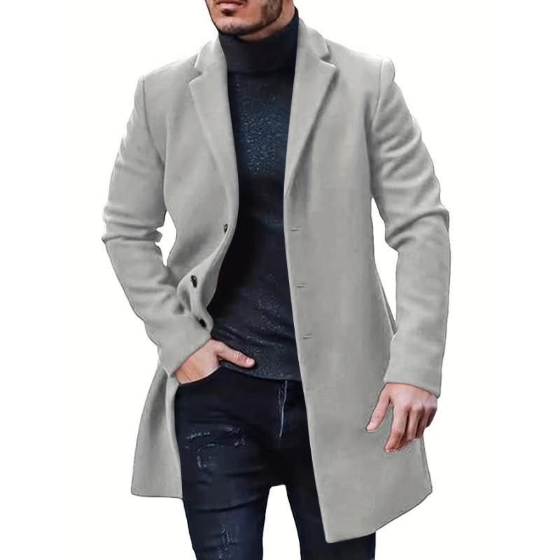Male Streetwear Jackets Man's Solid Color Casual Outerwear And Coats Single Breasted Lapel Wool Men's Jacket For Spring Winter
