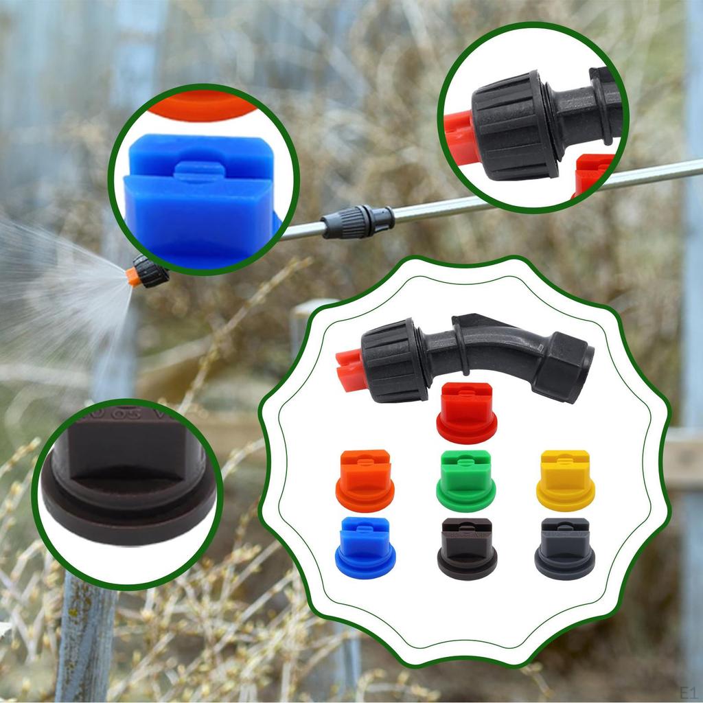Spray Nozzle Tips Set Flat Fan Shaped 110 Degree Parts for Car Washing Plants