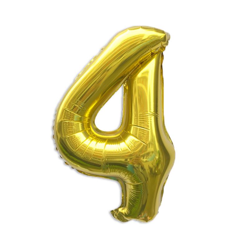 Thin Body 40-Inch Large Digital Aluminum Film Balloon 42-Inch Digital Balloon Birthday Party Decoration Helium Balloon Floating In The Air