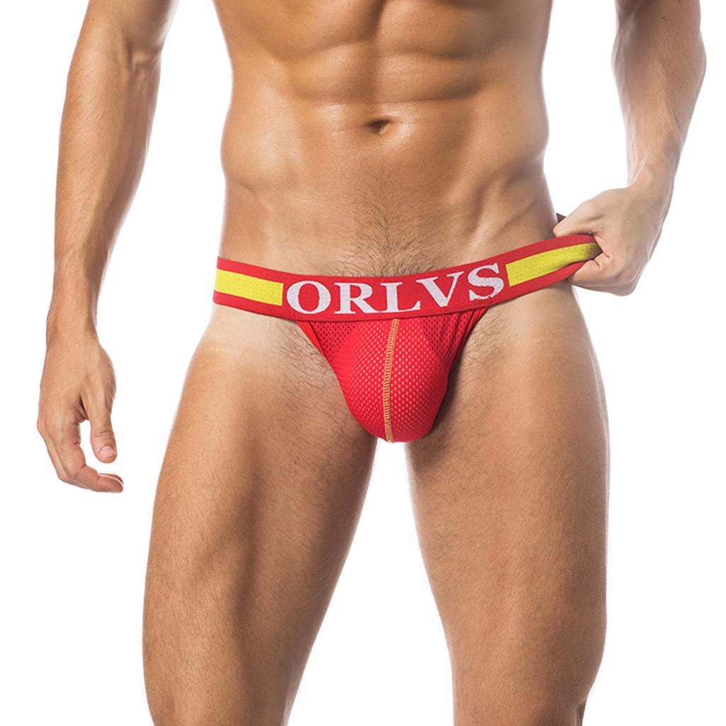 Men Double Thong Panties Sexy Brief Thong Breathable Underpants