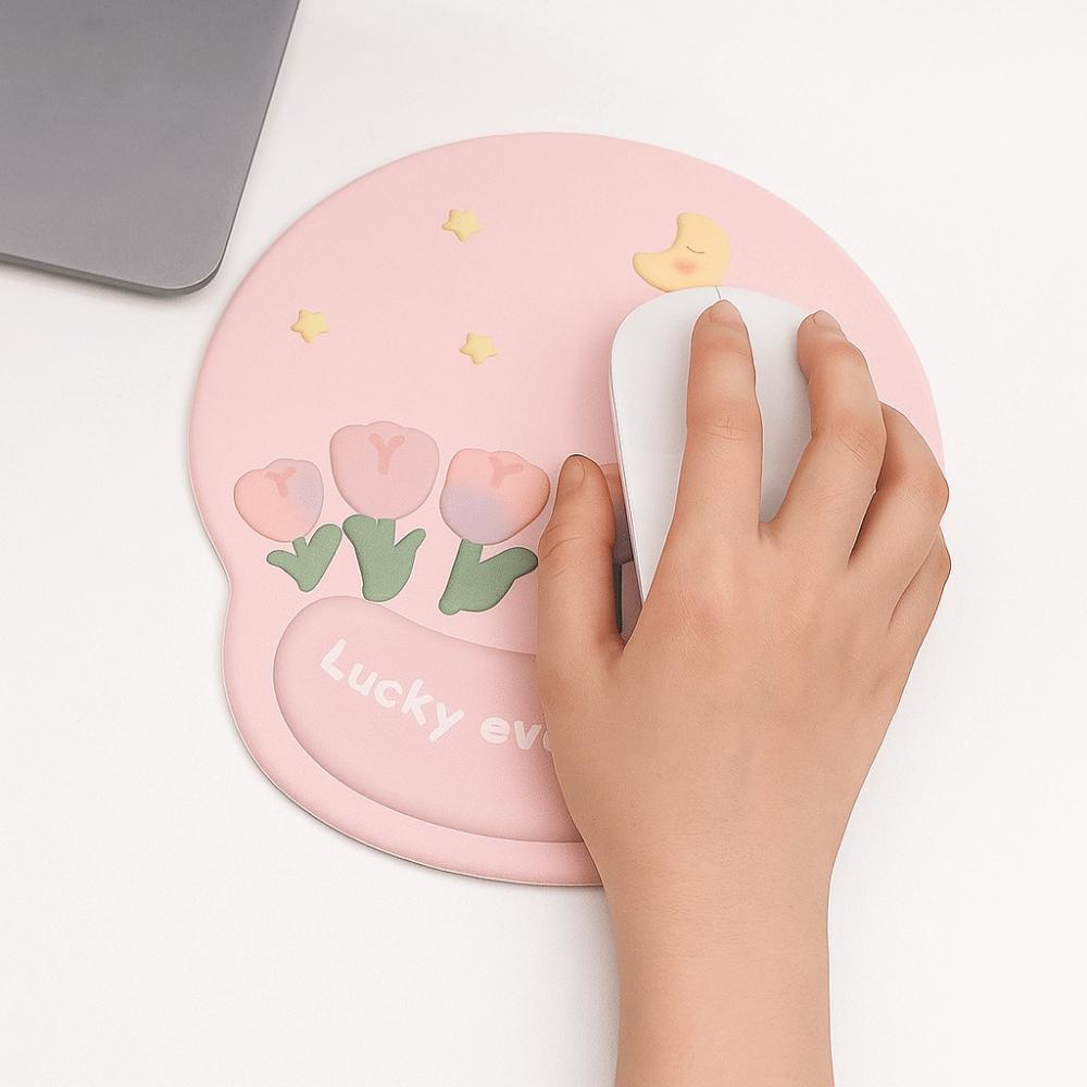 Hand Support Tulip Mouse Pad Non-Slip Mouse Wrist Rest Wrist Rest Mouse Pad  Home Decor