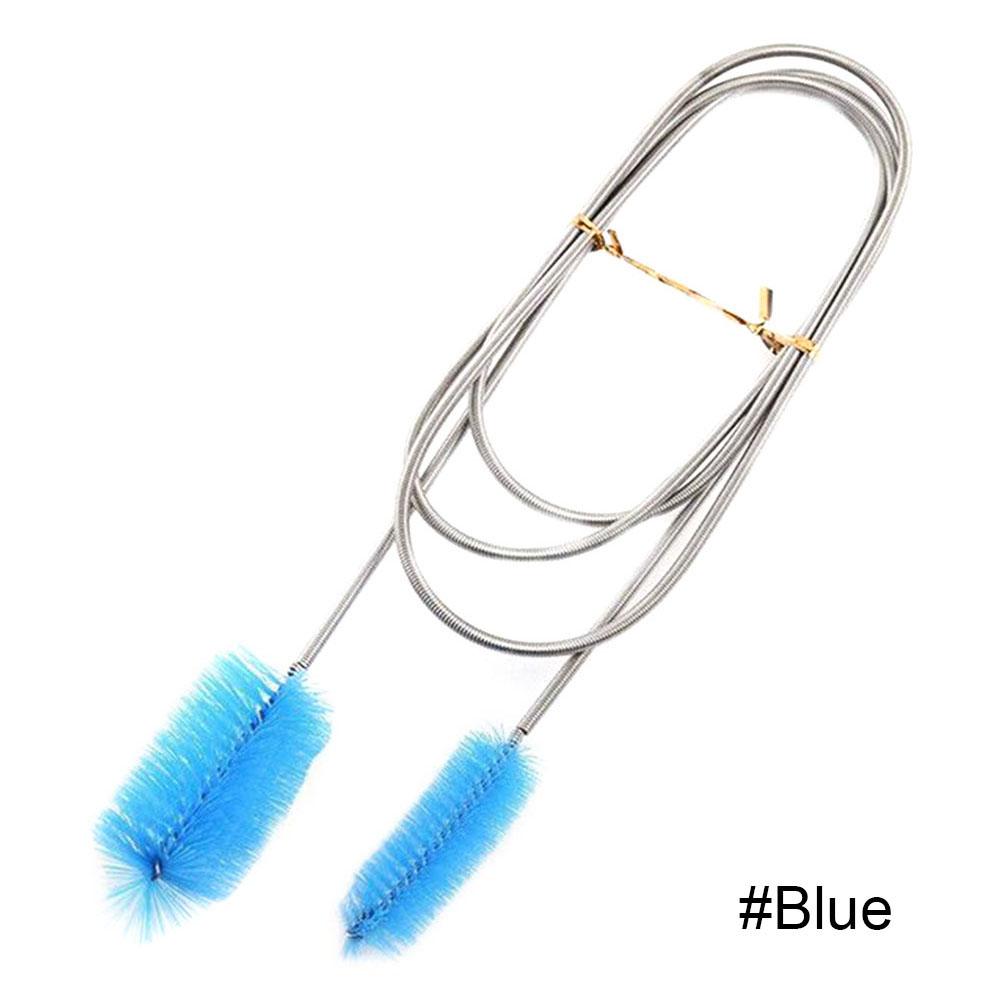 1PC perie de curățare pentru acvariu, din oțel inoxidabil, cu tub îndoit, perie de curățare, accesorii pentru rezervoare de pește