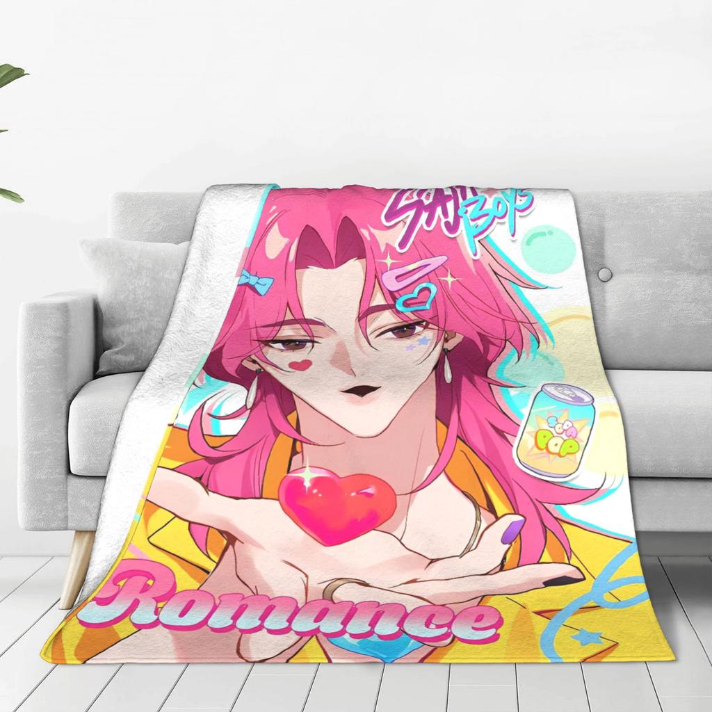 Saja Boys Abby Plush Blankets Girl Kpop Demon Hunter Flannel Throw Blanket For Home Decor Super Warm Design Quality Bedspread