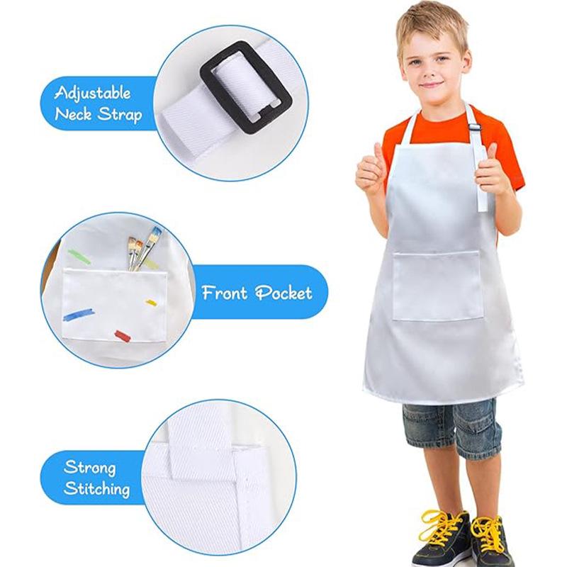 Grembiule Artistico e Cappello da Chef Personalizzati per Bambini con Logo per la Scuola dell'Infanzia
