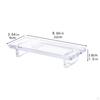 Bathroom Counter Tray Pedestal Stand Acrylic Rectangle for Toiletries, Small Potted Plants,