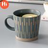 Hi Nordic Ceramic Retro Coffee Mug Simple Office Tea Cup Coarse Pottery Handmade Breakfast Milk Mug Couple Drinkware