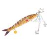Spotted Yellow Fish Keychain ABS Articulated Fish Keychain Cute Fishing Bait Keychain  For Bag