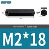 Black & White M2 Nylon Hexagonal Double-Through Standoff Spacer for PC Board Support