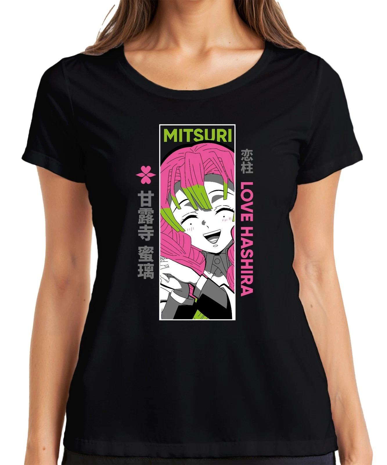Mitsuri Love Hashira Demon Slayer Anime Geschenk Otaku kawaii Damen T-Shirt S