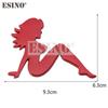 Car Styling 3D Metal Chrome Zinc Alloy Emblem Sexy Girl Car Badge Body Trunk Fender Adhensive Emblem Auto Accessory