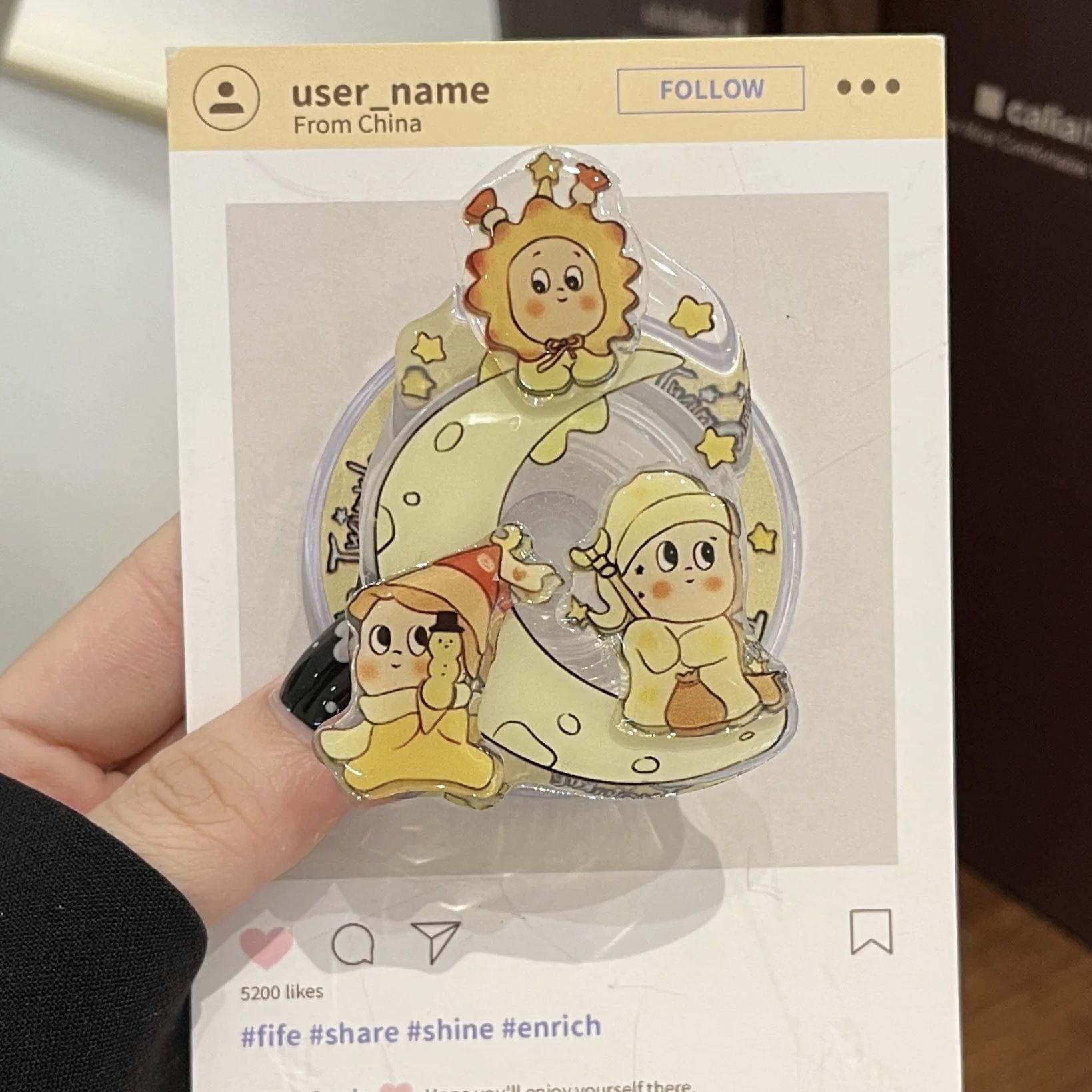 Miffy Rabbit Magnetic Airbag Bracket - Strong Adsorption & Retractable MagSafe Magnetic Bracket [OPP Bag]