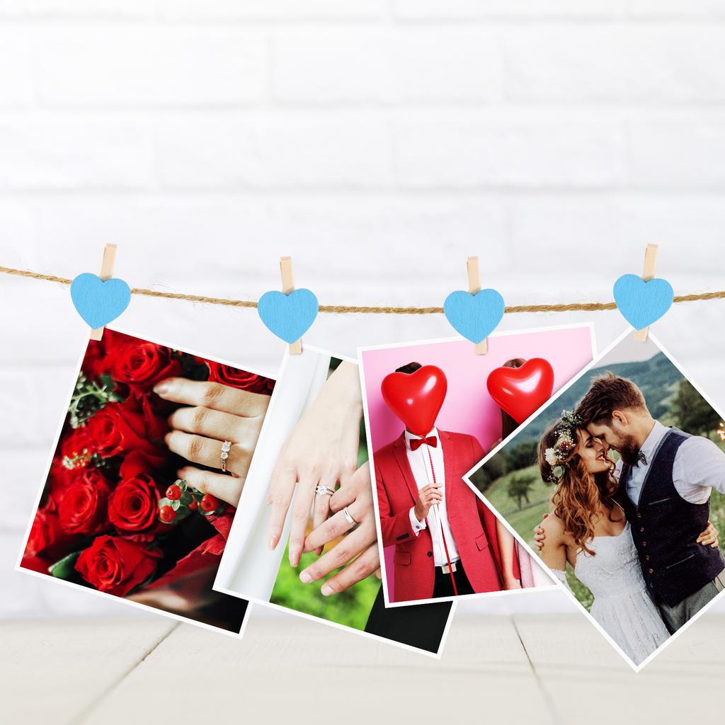 50 Stück Kleine Holzklammern Herz Fotoklammer Für Fotos Notizen Kunstwerke Ausstellung Zuhause Büro Hochzeitsdekoration Basteln Scrapbooking