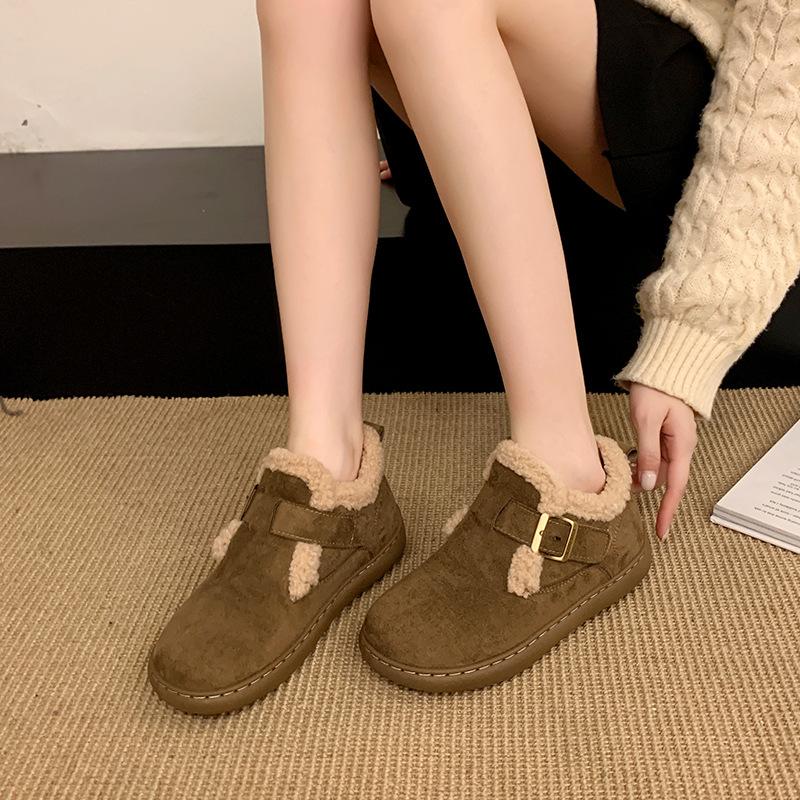 Women's thick-soled winter lightweight warm winter cold padded snow boots non-slip wear-resistant casual sneakers cotton boots fur shoes