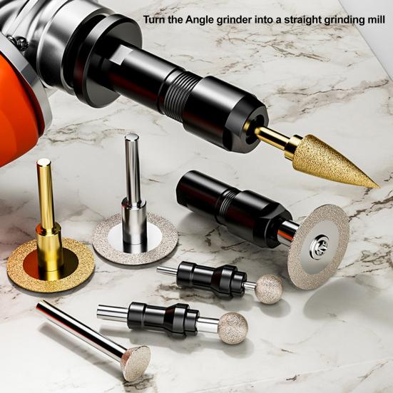 Sliperadapter Høy Styrke Holdbar Konstruksjon Universell Passform 3mm/6mm Vinkelsliper til Rett Sliper Adapter Tilbehør