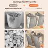 Modern Foldable Wallmounted Laundry Basket With Handles For Bedroom And Bathroom Use