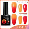 LILYCUTE 7ml Thermal Gel Nail Polish 3 Layers Temperature Shiny Color Changing Semi Permanent Soak Off UV Gel Polish Varnish Base Top Gel Nail Art DIY