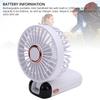 Portable Mini Handheld Fan Rechargeable 5 Speed Adjustment Compact Lightweight for Outdoor Desk Use with Base White