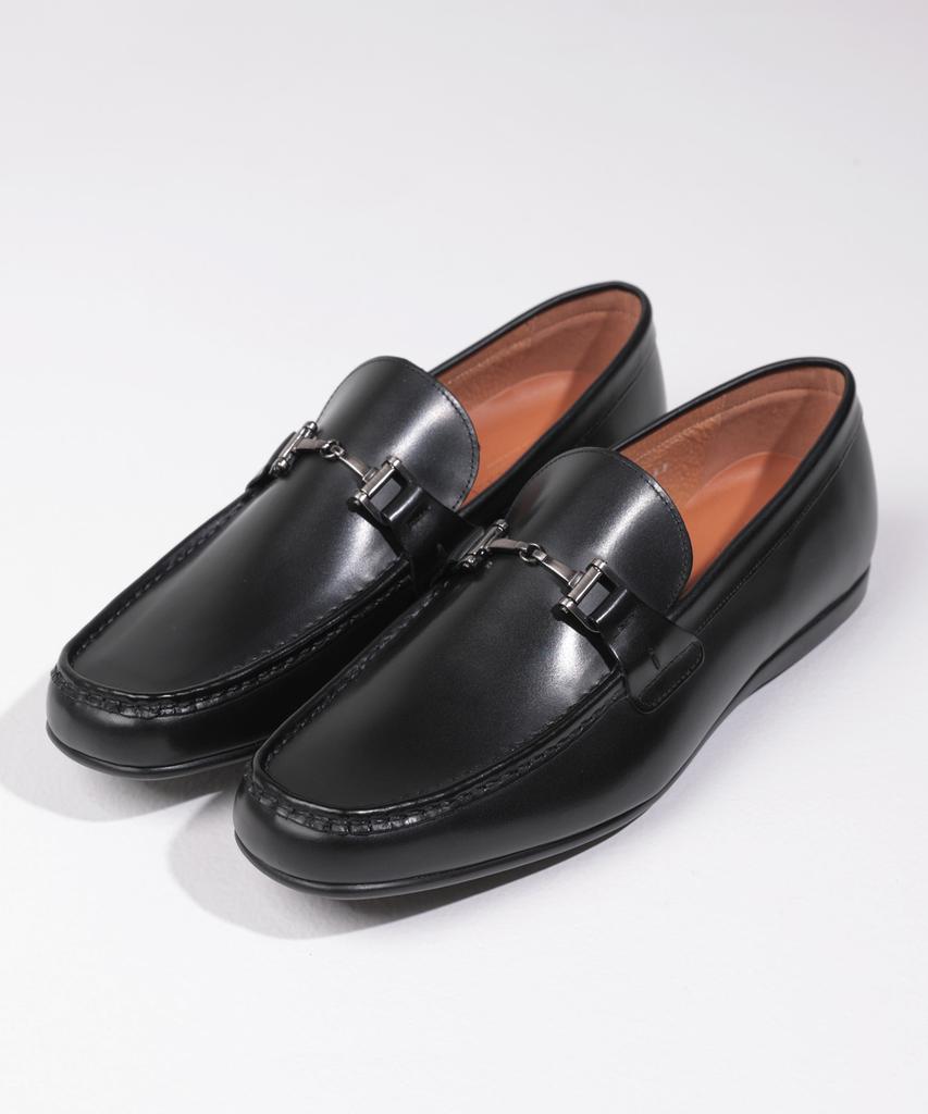 Brenowelt Driving Black Metal Loafers 1101
