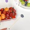 100Pcs/Set Disposable Toothpicks Bunny Carrots Fruit Salad Bamboo Sticks  Easter Party Decoration