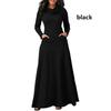 Women Plus Size Casual Long Dress Cotton Pullover Autumn Winter
