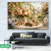 1Pcs Rose Garden Afternoon Tea Decoration Background Winter Backdrop Decorations For Photo Studio Photo Booth Christmas Party