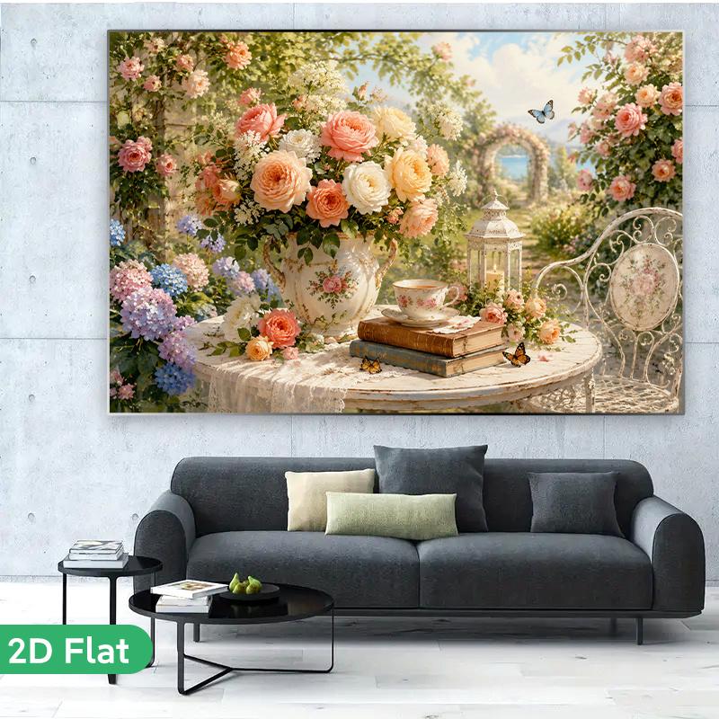 1Pcs Rose Garden Afternoon Tea Decoration Background Winter Backdrop Decorations For Photo Studio Photo Booth Christmas Party