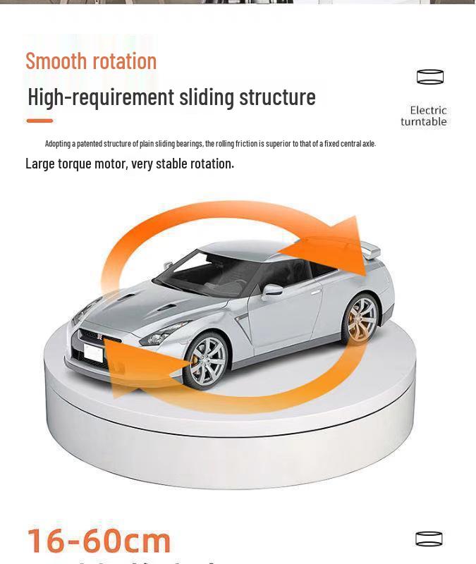 Automatic Rotating Display Stand with Remote for Photography and Live Streaming