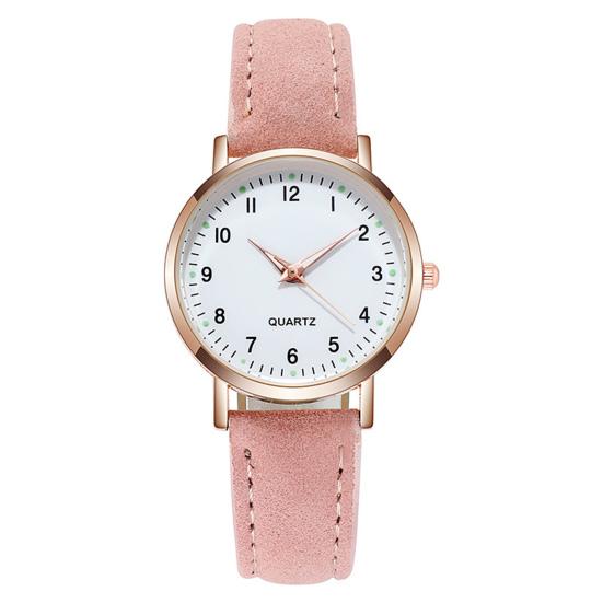 Women Luminous Watch Dainty Analog Quartz Watch Adjustable Leather Strap Wristwatch Fashion Casual Watch for Office Party Dating