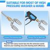 Stainless Steel High Pressure Washer Replacement Nozzle Tip Garden Cleaning Tool Rotating Double Nozzle Tip 1/4inch