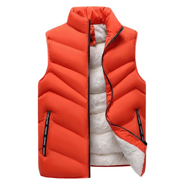 Vest Men Fleece Warm Waistcoat Padded Mens Vests Male Sleeveless Jacket Casual Thickening Coats Plus Size