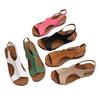 Summer new women's shoes wind elastic band lightweight thick sole heightening sandals women