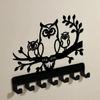 Owl Shaped Metal Key Hanger Wall Mount 7 Hooks Durable Rustproof Home Storage