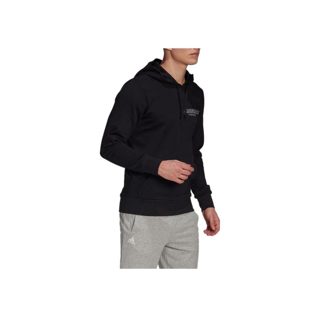 Adidas Casual Tennis Sport Hoodie Men Tops Black GK8158