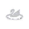 Ikonischer Schwan Rhodinierter Ring Damenringe 5258398