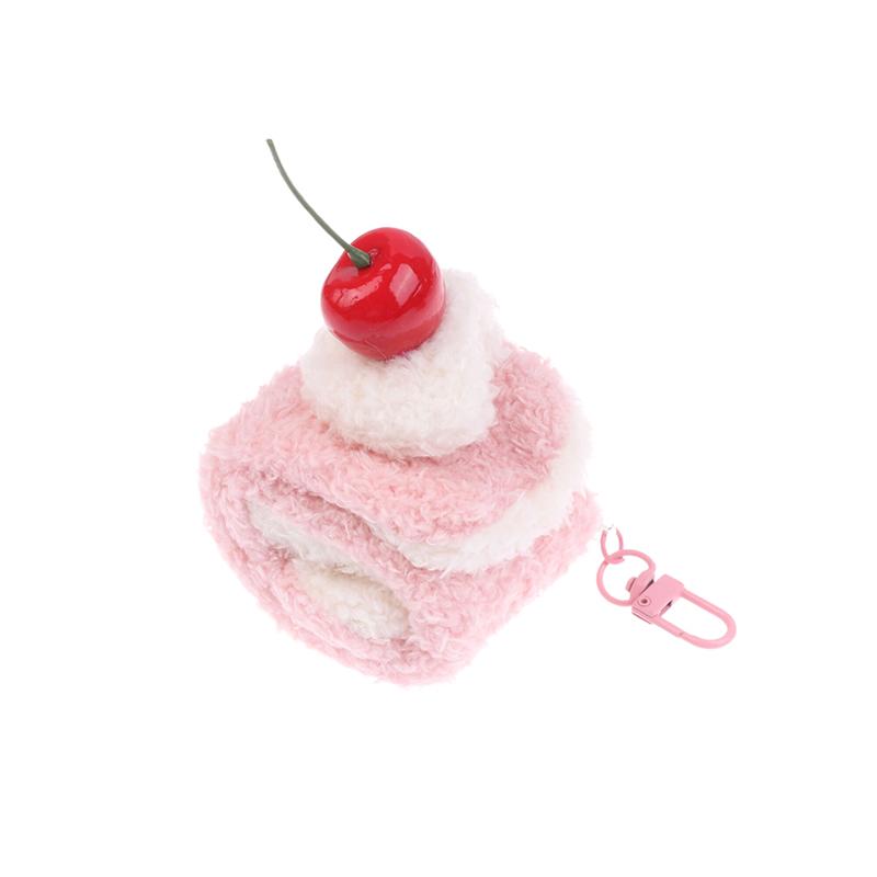 Kawaii Simulation Food Plush Keychain Creative Sandwich Hamburger Cake Keyring Bag Pendant Key Accessories Couple Gifts