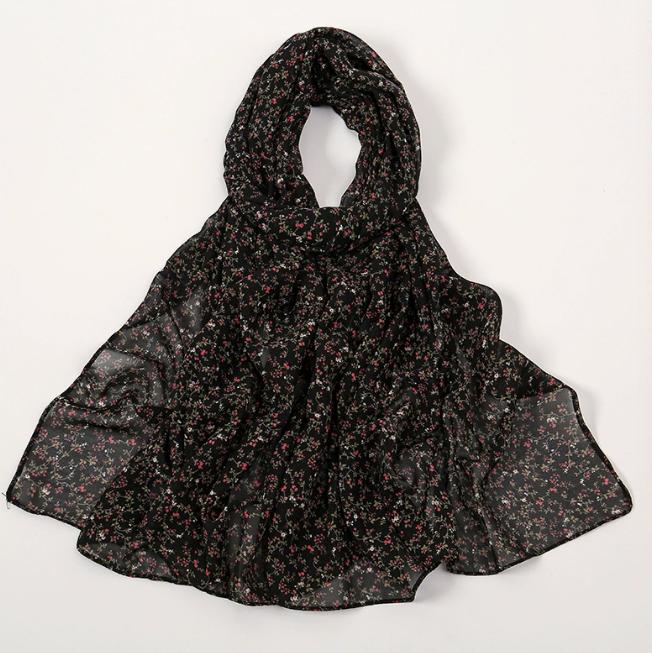 Korean Style Luxury Women Spring And Summer Metallic Daisy Flower Long Scarves Pashmina Female Shawl Hijab