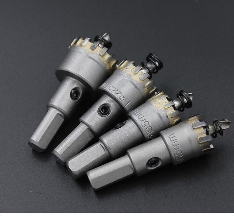 Multi-tooth Stainless Steel Alloy Drill Bit for Round Pipe Holes (19.5, 22, 25, 32)