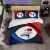 Set Biancheria da Letto 3 Pezzi con Motivo Calcio Olandese Morbida Copripiumino in Microfibra con Federe per Camera da Letto