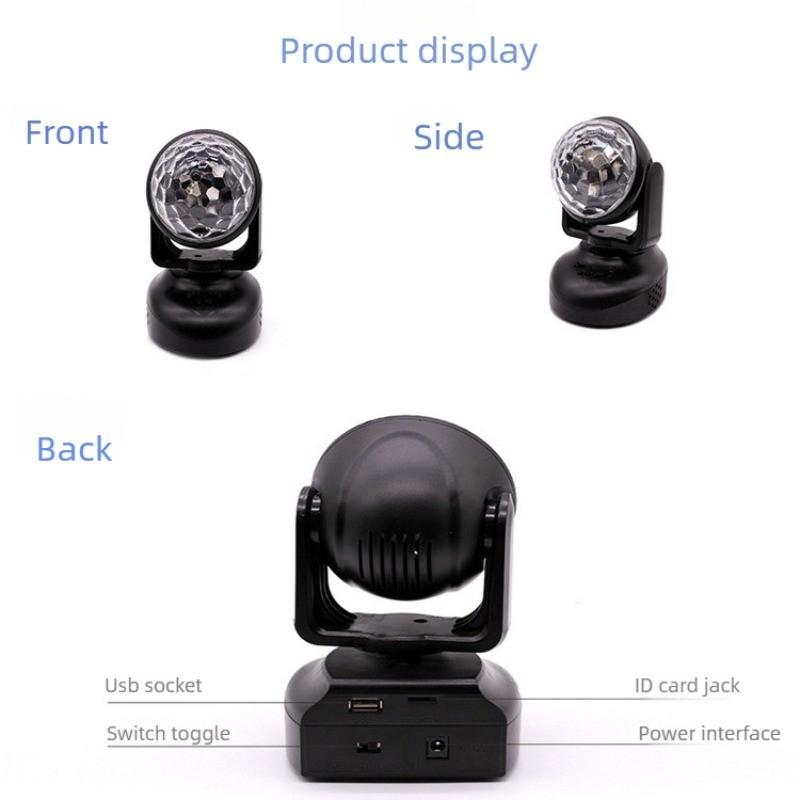 Mini RGB LED Moving Head Light Stage Eeffect Laser Football Light DJ Disco Moving Head Beam Strobe Laser Projector